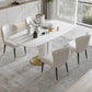Luxury 1/4/5/6/7 Pieces Dining Set Sintered Stone Dining Table with Leather Chairs Clearhalo 'Dining Room Sets' 'Dining Tables & Seating' 'dining_room_set' 'furn' 'furn_dining_room_set' 'Furniture' 'furniture_dining_room_set' 'Kitchen & Dining Furniture' 4977679