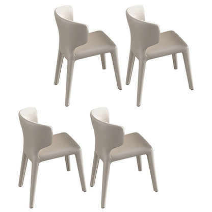 Contemporary 1/4/5/6/7 Pieces Dining Set Trestle Table Table Set for Home Use 4 Beige Chairs Clearhalo 'Dining Room Sets' 'Dining Tables & Seating' 'dining_room_set' 'furn' 'furn_dining_room_set' 'Furniture' 'furniture_dining_room_set' 'Kitchen & Dining Furniture' 4977687