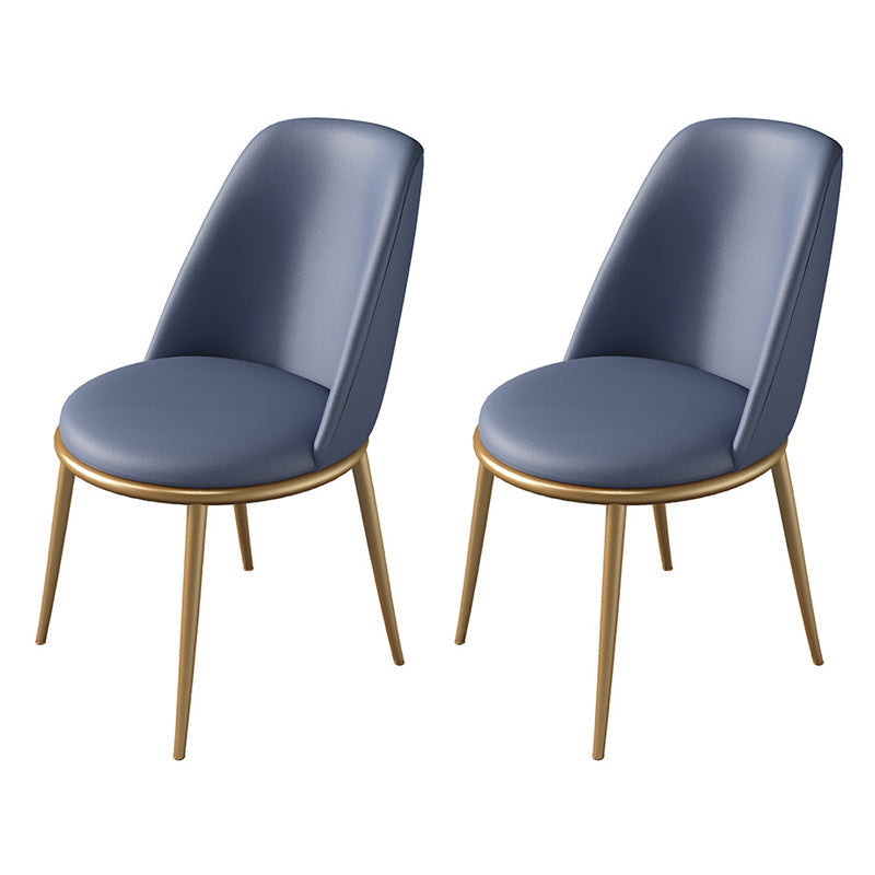 Glam 1/2/4/5 Pieces Iron Dinette Set with Sintered Stone Top Rectangle Dining Table Set 2 Blue Chairs Clearhalo 'Dining Room Sets' 'Dining Tables & Seating' 'dining_room_set' 'furn' 'furn_dining_room_set' 'Furniture' 'furniture_dining_room_set' 'Kitchen & Dining Furniture' 4977701