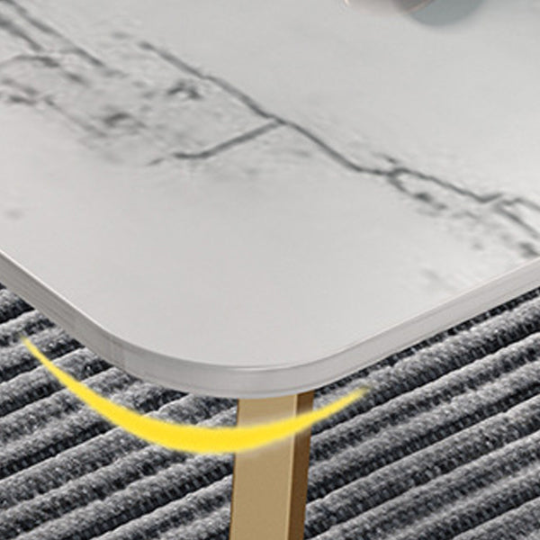 Glam 1/2/4/5 Pieces Iron Dinette Set with Sintered Stone Top Rectangle Dining Table Set Clearhalo 'Dining Room Sets' 'Dining Tables & Seating' 'dining_room_set' 'furn' 'furn_dining_room_set' 'Furniture' 'furniture_dining_room_set' 'Kitchen & Dining Furniture' 4977707