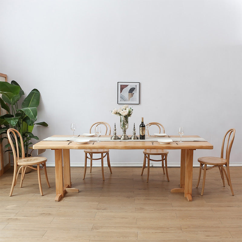 Modern 1/2/5/7 Pieces Dining Set Solid Wood Dining Table Set for Dining Areas 5 Pieces: Table, 4 Chairs Clearhalo 'Dining Room Sets' 'Dining Tables & Seating' 'dining_room_set' 'furn' 'furn_dining_room_set' 'Furniture' 'furniture_dining_room_set' 'Kitchen & Dining Furniture' 4977718