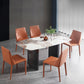Modern Style 1/2/5/6 Pieces Dining Set Sintered Stone Dining Table with Chairs Clearhalo 'Dining Room Sets' 'Dining Tables & Seating' 'dining_room_set' 'furn' 'furn_dining_room_set' 'Furniture' 'furniture_dining_room_set' 'Kitchen & Dining Furniture' 4977745