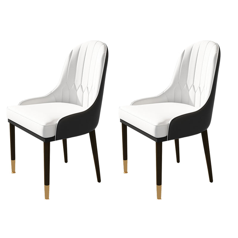 Modern 1/2/5/7 Pieces Dining Set Rectangle Stone Dining Table for Dining Room 2 White Chairs Clearhalo 'Dining Room Sets' 'Dining Tables & Seating' 'dining_room_set' 'furn' 'furn_dining_room_set' 'Furniture' 'furniture_dining_room_set' 'Kitchen & Dining Furniture' 4977756