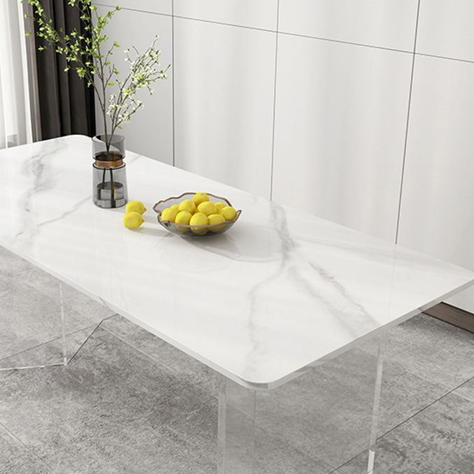 Modern 1/2/5/7 Pieces Dining Set Rectangle Stone Dining Table for Dining Room Clearhalo 'Dining Room Sets' 'Dining Tables & Seating' 'dining_room_set' 'furn' 'furn_dining_room_set' 'Furniture' 'furniture_dining_room_set' 'Kitchen & Dining Furniture' 4977760