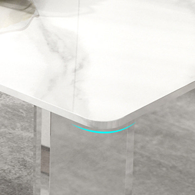 Modern 1/2/5/7 Pieces Dining Set Rectangle Stone Dining Table for Dining Room Clearhalo 'Dining Room Sets' 'Dining Tables & Seating' 'dining_room_set' 'furn' 'furn_dining_room_set' 'Furniture' 'furniture_dining_room_set' 'Kitchen & Dining Furniture' 4977762