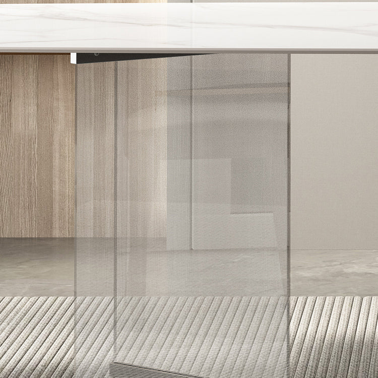 Modern 1/3/4/5/6 Pieces Dining Set Rectangle Sintered Stone Dining Table Set Clearhalo 'Dining Room Sets' 'Dining Tables & Seating' 'dining_room_set' 'furn' 'furn_dining_room_set' 'Furniture' 'furniture_dining_room_set' 'Kitchen & Dining Furniture' 4977783