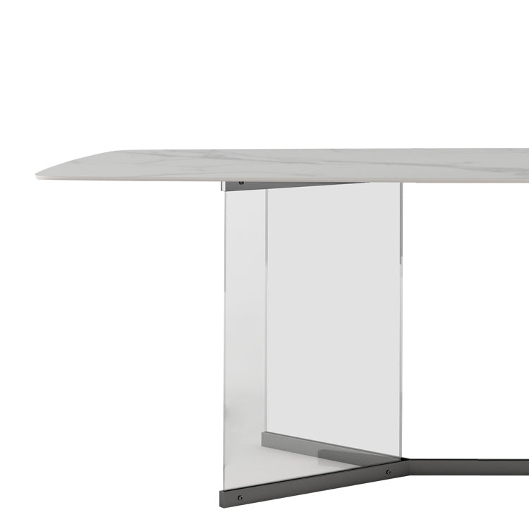 Modern 1/3/4/5/6 Pieces Dining Set Rectangle Sintered Stone Dining Table Set Clearhalo 'Dining Room Sets' 'Dining Tables & Seating' 'dining_room_set' 'furn' 'furn_dining_room_set' 'Furniture' 'furniture_dining_room_set' 'Kitchen & Dining Furniture' 4977785