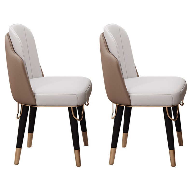 Glam 1/2/5/6/7 Pieces Dining Set Sintered Stone Dining Table Set for Dining Areas 2 White Chairs Clearhalo 'Dining Room Sets' 'Dining Tables & Seating' 'dining_room_set' 'furn' 'furn_dining_room_set' 'Furniture' 'furniture_dining_room_set' 'Kitchen & Dining Furniture' 4977828