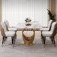 Glam 1/2/5/6/7 Pieces Dining Set Sintered Stone Dining Table Set for Dining Areas Clearhalo 'Dining Room Sets' 'Dining Tables & Seating' 'dining_room_set' 'furn' 'furn_dining_room_set' 'Furniture' 'furniture_dining_room_set' 'Kitchen & Dining Furniture' 4977835