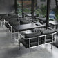 Industrial Style Dining Table Solid Wood Dining Table with Trestle Base Clearhalo 'Dining Tables & Seating' 'Dining Tables' 'dining_table' 'furn' 'furn_dining_table' 'Furniture' 'furniture_dining_table' 'Kitchen & Dining Furniture' 'kitchen' 'kitchen_dining_table' 4977866