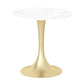 Luxury Sintered Stone Top Dining Table Round Table with Gold Metal Pedestal Clearhalo 'Dining Tables & Seating' 'Dining Tables' 'dining_table' 'furn' 'furn_dining_table' 'Furniture' 'furniture_dining_table' 'Kitchen & Dining Furniture' 'kitchen' 'kitchen_dining_table' 4977886