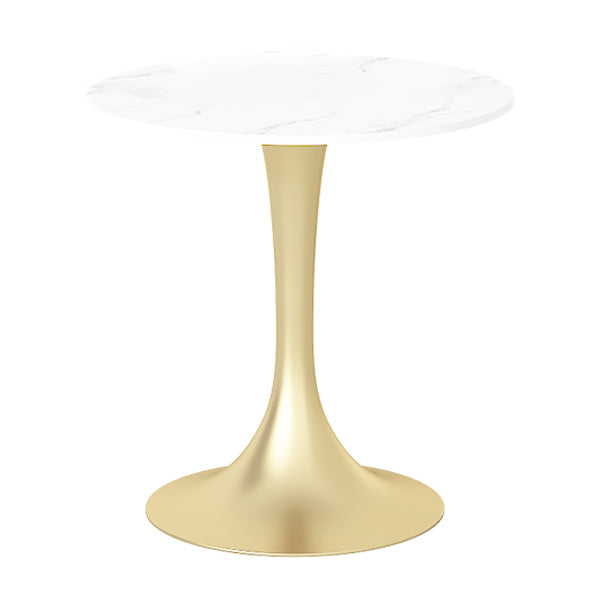 Luxury Sintered Stone Top Dining Table Round Table with Gold Metal Pedestal Clearhalo 'Dining Tables & Seating' 'Dining Tables' 'dining_table' 'furn' 'furn_dining_table' 'Furniture' 'furniture_dining_table' 'Kitchen & Dining Furniture' 'kitchen' 'kitchen_dining_table' 4977886