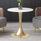 Luxury Sintered Stone Top Dining Table Round Table with Gold Metal Pedestal Clearhalo 'Dining Tables & Seating' 'Dining Tables' 'dining_table' 'furn' 'furn_dining_table' 'Furniture' 'furniture_dining_table' 'Kitchen & Dining Furniture' 'kitchen' 'kitchen_dining_table' 4977888