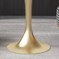 Luxury Sintered Stone Top Dining Table Round Table with Gold Metal Pedestal Clearhalo 'Dining Tables & Seating' 'Dining Tables' 'dining_table' 'furn' 'furn_dining_table' 'Furniture' 'furniture_dining_table' 'Kitchen & Dining Furniture' 'kitchen' 'kitchen_dining_table' 4977890