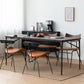 Traditional Luxury Dining Table Rectangle Solid Wood Dining Table with Metal Base Black 63"L x 31.5"W x 29.5"H Without Chairs Clearhalo 'Dining Tables & Seating' 'Dining Tables' 'dining_table' 'furn' 'furn_dining_table' 'Furniture' 'furniture_dining_table' 'Kitchen & Dining Furniture' 'kitchen' 'kitchen_dining_table' 4977914