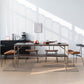 Traditional Luxury Dining Table Rectangle Solid Wood Dining Table with Metal Base Clearhalo 'Dining Tables & Seating' 'Dining Tables' 'dining_table' 'furn' 'furn_dining_table' 'Furniture' 'furniture_dining_table' 'Kitchen & Dining Furniture' 'kitchen' 'kitchen_dining_table' 4977921