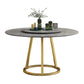 Sintered Stone Top Rotatable Round Table Modern Dining Table with Pedestal Base Clearhalo 'Dining Tables & Seating' 'Dining Tables' 'dining_table' 'furn' 'furn_dining_table' 'Furniture' 'furniture_dining_table' 'Kitchen & Dining Furniture' 'kitchen' 'kitchen_dining_table' 4977933