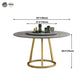 Sintered Stone Top Rotatable Round Table Modern Dining Table with Pedestal Base Clearhalo 'Dining Tables & Seating' 'Dining Tables' 'dining_table' 'furn' 'furn_dining_table' 'Furniture' 'furniture_dining_table' 'Kitchen & Dining Furniture' 'kitchen' 'kitchen_dining_table' 4977938