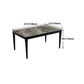 Rectangle 4 Legs Modern Dining Table Grey Tone Fixed Table of Sintered Stone Clearhalo 'Dining Tables & Seating' 'Dining Tables' 'dining_table' 'furn' 'furn_dining_table' 'Furniture' 'furniture_dining_table' 'Kitchen & Dining Furniture' 'kitchen' 'kitchen_dining_table' 4977951