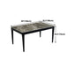 Rectangle 4 Legs Modern Dining Table Grey Tone Fixed Table of Sintered Stone Clearhalo 'Dining Tables & Seating' 'Dining Tables' 'dining_table' 'furn' 'furn_dining_table' 'Furniture' 'furniture_dining_table' 'Kitchen & Dining Furniture' 'kitchen' 'kitchen_dining_table' 4977953