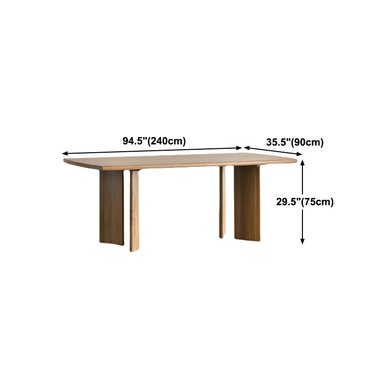 Rectangle Pine Wood Table Modern Dining Table with 4 Legs for Restaurant Clearhalo 'Dining Tables & Seating' 'Dining Tables' 'dining_table' 'furn' 'furn_dining_table' 'Furniture' 'furniture_dining_table' 'Kitchen & Dining Furniture' 'kitchen' 'kitchen_dining_table' 4977965