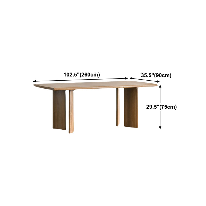 Rectangle Pine Wood Table Modern Dining Table with 4 Legs for Restaurant Clearhalo 'Dining Tables & Seating' 'Dining Tables' 'dining_table' 'furn' 'furn_dining_table' 'Furniture' 'furniture_dining_table' 'Kitchen & Dining Furniture' 'kitchen' 'kitchen_dining_table' 4977966