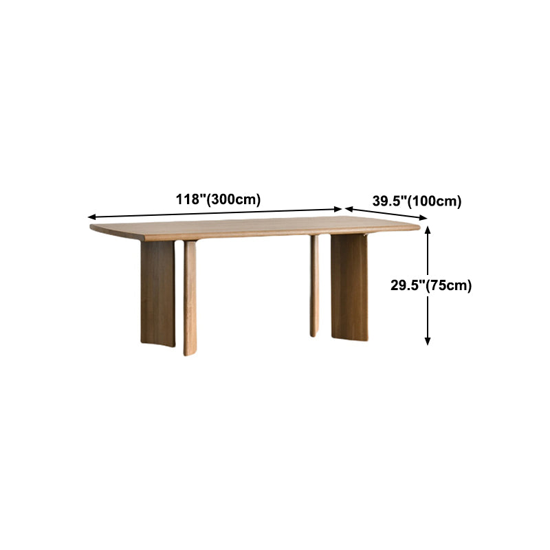 Rectangle Pine Wood Table Modern Dining Table with 4 Legs for Restaurant Clearhalo 'Dining Tables & Seating' 'Dining Tables' 'dining_table' 'furn' 'furn_dining_table' 'Furniture' 'furniture_dining_table' 'Kitchen & Dining Furniture' 'kitchen' 'kitchen_dining_table' 4977968