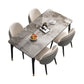Stone Top Dining Table Modern Rectangle Dining Table with 4 Legs in Black Clearhalo 'Dining Tables & Seating' 'Dining Tables' 'dining_table' 'furn' 'furn_dining_table' 'Furniture' 'furniture_dining_table' 'Kitchen & Dining Furniture' 'kitchen' 'kitchen_dining_table' 4977984