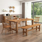 Modern Ash Wood Table for Restaurant Rectangle Dining Table with Trestle Base Brown 70.9"L x 33.5"W x 29.5"H Without Chairs Clearhalo 'Dining Tables & Seating' 'Dining Tables' 'dining_table' 'furn' 'furn_dining_table' 'Furniture' 'furniture_dining_table' 'Kitchen & Dining Furniture' 'kitchen' 'kitchen_dining_table' 4977993