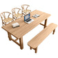 Modern Ash Wood Table for Restaurant Rectangle Dining Table with Trestle Base Clearhalo 'Dining Tables & Seating' 'Dining Tables' 'dining_table' 'furn' 'furn_dining_table' 'Furniture' 'furniture_dining_table' 'Kitchen & Dining Furniture' 'kitchen' 'kitchen_dining_table' 4977999