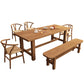 Modern Ash Wood Table for Restaurant Rectangle Dining Table with Trestle Base Clearhalo 'Dining Tables & Seating' 'Dining Tables' 'dining_table' 'furn' 'furn_dining_table' 'Furniture' 'furniture_dining_table' 'Kitchen & Dining Furniture' 'kitchen' 'kitchen_dining_table' 4978000