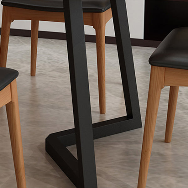 Pine Wood Top Dining Table Modern Rectangle Table with Sled Base Clearhalo 'Dining Tables & Seating' 'Dining Tables' 'dining_table' 'Furniture' 'furniture_dining_table' 'Kitchen & Dining Furniture' 'kitchen' 'kitchen_dining_table' 4978014