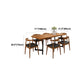 Pine Wood Top Dining Table Modern Rectangle Table with Sled Base Clearhalo 'Dining Tables & Seating' 'Dining Tables' 'dining_table' 'Furniture' 'furniture_dining_table' 'Kitchen & Dining Furniture' 'kitchen' 'kitchen_dining_table' 4978018