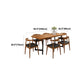 Pine Wood Top Dining Table Modern Rectangle Table with Sled Base Clearhalo 'Dining Tables & Seating' 'Dining Tables' 'dining_table' 'Furniture' 'furniture_dining_table' 'Kitchen & Dining Furniture' 'kitchen' 'kitchen_dining_table' 4978021
