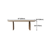 Pine Wood Top Dining Table Modern Oval Table with Sled Base in Brown Clearhalo 'Dining Tables & Seating' 'Dining Tables' 'dining_table' 'furn' 'furn_dining_table' 'Furniture' 'furniture_dining_table' 'Kitchen & Dining Furniture' 'kitchen' 'kitchen_dining_table' 4978047