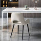 Stone Top Dining Table Contemporary Rectangle Dining Table with 4 Legs in White Clearhalo 'Dining Tables & Seating' 'Dining Tables' 'dining_table' 'Furniture' 'furniture_dining_table' 'Kitchen & Dining Furniture' 'kitchen' 'kitchen_dining_table' 4978059