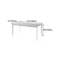 Stone Top Dining Table Contemporary Rectangle Dining Table with 4 Legs in White Clearhalo 'Dining Tables & Seating' 'Dining Tables' 'dining_table' 'Furniture' 'furniture_dining_table' 'Kitchen & Dining Furniture' 'kitchen' 'kitchen_dining_table' 4978063