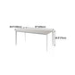 Stone Top Dining Table Contemporary Rectangle Dining Table with 4 Legs in White Clearhalo 'Dining Tables & Seating' 'Dining Tables' 'dining_table' 'Furniture' 'furniture_dining_table' 'Kitchen & Dining Furniture' 'kitchen' 'kitchen_dining_table' 4978070