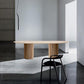 Modern Pine Wood Table for Restaurant Oval Dining Table with Double Pedestal Base Clearhalo 'Dining Tables & Seating' 'Dining Tables' 'dining_table' 'furn' 'furn_dining_table' 'Furniture' 'furniture_dining_table' 'Kitchen & Dining Furniture' 'kitchen' 'kitchen_dining_table' 4978077