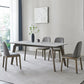 Modern Stone Dining Site Table 4 Wood Legs Rectangle Home Dining Table Gray Without Chairs Clearhalo 'Dining Tables & Seating' 'Dining Tables' 'dining_table' 'furn' 'furn_dining_table' 'Furniture' 'furniture_dining_table' 'Kitchen & Dining Furniture' 'kitchen' 'kitchen_dining_table' 4978090