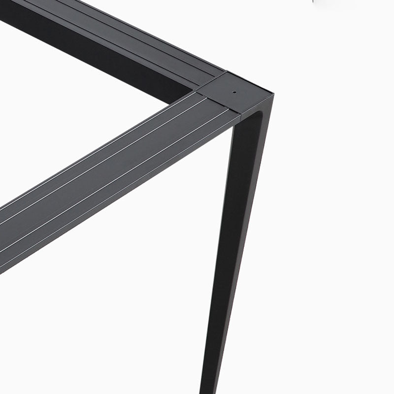 Stone Top Dining Table Modern Dining Table with 4 Metal Legs Clearhalo 'Dining Tables & Seating' 'Dining Tables' 'dining_table' 'Furniture' 'furniture_dining_table' 'Kitchen & Dining Furniture' 'kitchen' 'kitchen_dining_table' 4978109