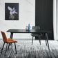 Stone Top Dining Table Industrial Rectangle Table with 4 Legs Black 51.2"L x 27.6"W x 29.5"H Without Chairs Clearhalo 'Dining Tables & Seating' 'Dining Tables' 'dining_table' 'furn' 'furn_dining_table' 'Furniture' 'furniture_dining_table' 'Kitchen & Dining Furniture' 'kitchen' 'kitchen_dining_table' 4978116