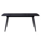 Stone Top Dining Table Industrial Rectangle Table with 4 Legs Black Without Chairs Clearhalo 'Dining Tables & Seating' 'Dining Tables' 'dining_table' 'furn' 'furn_dining_table' 'Furniture' 'furniture_dining_table' 'Kitchen & Dining Furniture' 'kitchen' 'kitchen_dining_table' 4978119