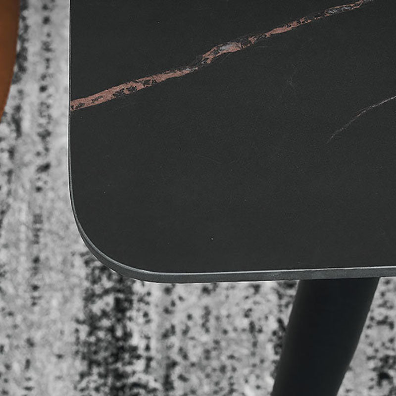 Stone Top Dining Table Industrial Rectangle Table with 4 Legs Clearhalo 'Dining Tables & Seating' 'Dining Tables' 'dining_table' 'furn' 'furn_dining_table' 'Furniture' 'furniture_dining_table' 'Kitchen & Dining Furniture' 'kitchen' 'kitchen_dining_table' 4978121