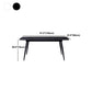 Stone Top Dining Table Industrial Rectangle Table with 4 Legs Clearhalo 'Dining Tables & Seating' 'Dining Tables' 'dining_table' 'furn' 'furn_dining_table' 'Furniture' 'furniture_dining_table' 'Kitchen & Dining Furniture' 'kitchen' 'kitchen_dining_table' 4978125