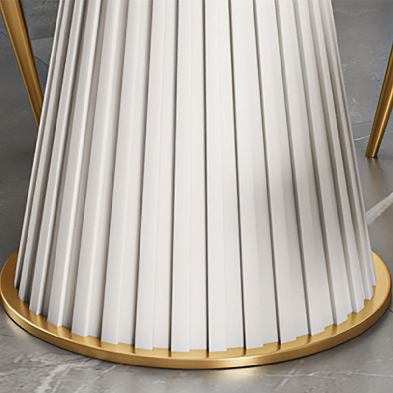 Glam Sintered Stone Dining Table Round Dining Table with Pedestal Base Clearhalo 'Dining Tables & Seating' 'Dining Tables' 'dining_table' 'furn' 'furn_dining_table' 'Furniture' 'furniture_dining_table' 'Kitchen & Dining Furniture' 'kitchen' 'kitchen_dining_table' 4978135