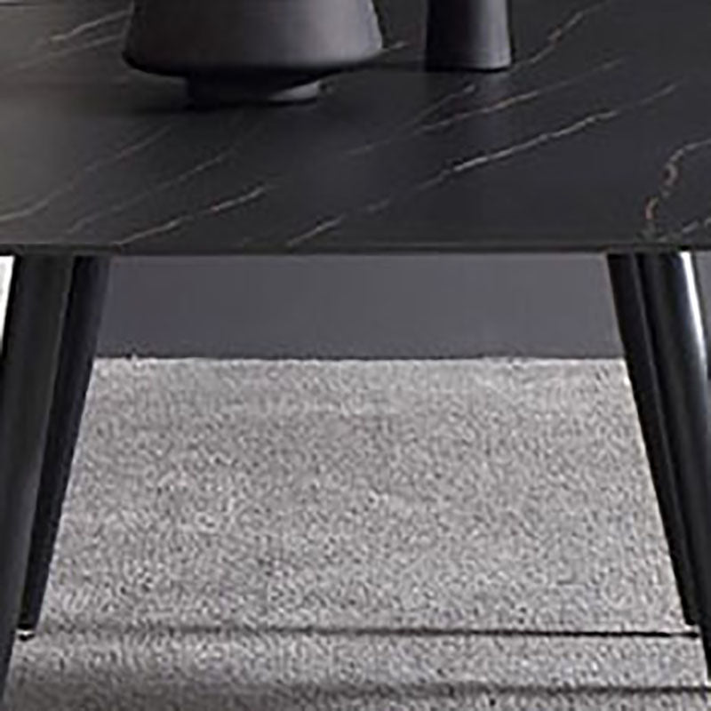 Rectangle Stone Top Dining Table Contemporary Dining Table with 4 Legs Clearhalo 'Dining Tables & Seating' 'Dining Tables' 'dining_table' 'furn' 'furn_dining_table' 'Furniture' 'furniture_dining_table' 'Kitchen & Dining Furniture' 'kitchen' 'kitchen_dining_table' 4978148