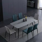 Rectangle Stone Top Dining Table Contemporary Dining Table with 4 Legs Clearhalo 'Dining Tables & Seating' 'Dining Tables' 'dining_table' 'furn' 'furn_dining_table' 'Furniture' 'furniture_dining_table' 'Kitchen & Dining Furniture' 'kitchen' 'kitchen_dining_table' 4978153