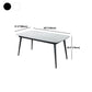 Rectangle Stone Top Dining Table Contemporary Dining Table with 4 Legs Clearhalo 'Dining Tables & Seating' 'Dining Tables' 'dining_table' 'furn' 'furn_dining_table' 'Furniture' 'furniture_dining_table' 'Kitchen & Dining Furniture' 'kitchen' 'kitchen_dining_table' 4978156