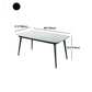 Rectangle Stone Top Dining Table Contemporary Dining Table with 4 Legs Clearhalo 'Dining Tables & Seating' 'Dining Tables' 'dining_table' 'furn' 'furn_dining_table' 'Furniture' 'furniture_dining_table' 'Kitchen & Dining Furniture' 'kitchen' 'kitchen_dining_table' 4978157